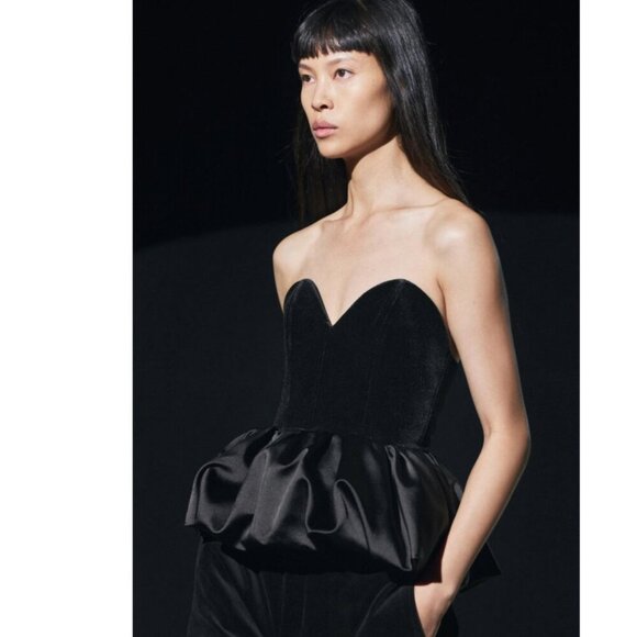 NEW Zara | ZW Velvet Corset Top - Picture 6 of 13